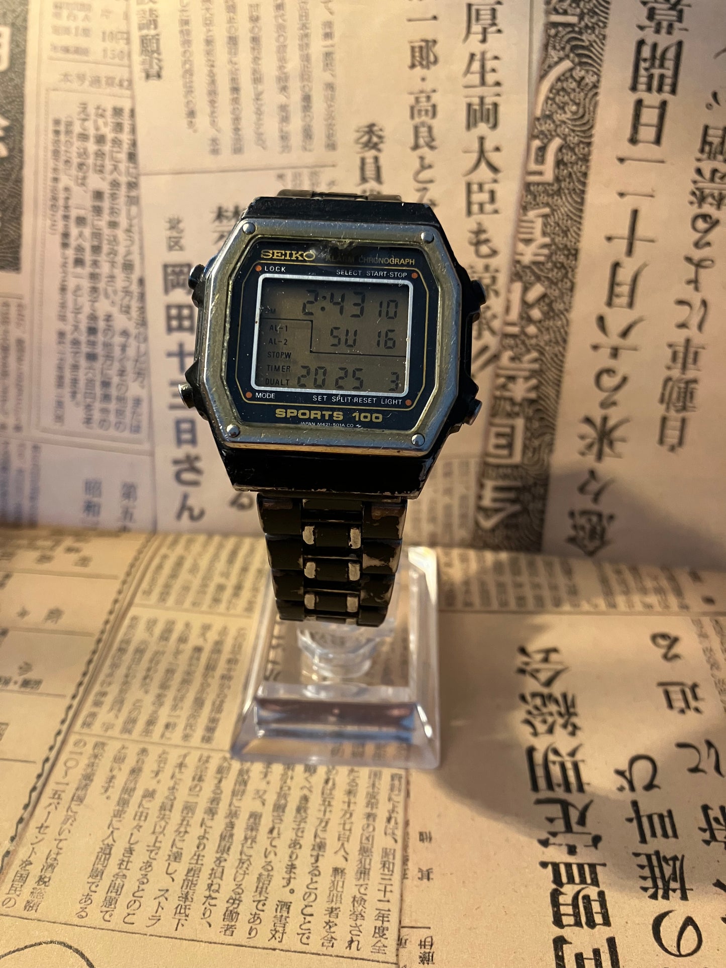 Seiko Sports 100 Digital M241-502A Black (1986)