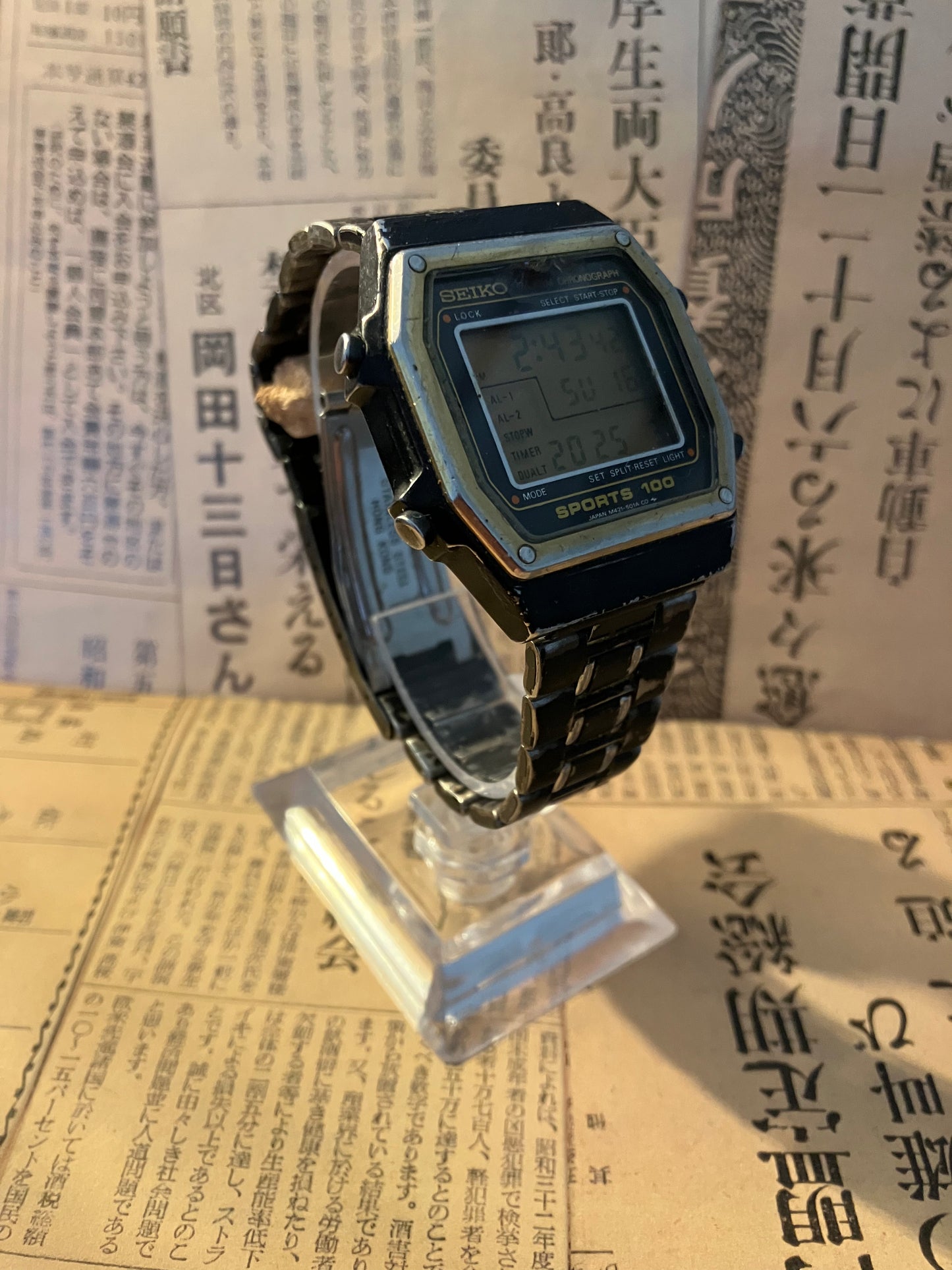 Seiko Sports 100 Digital M241-502A Black (1986)