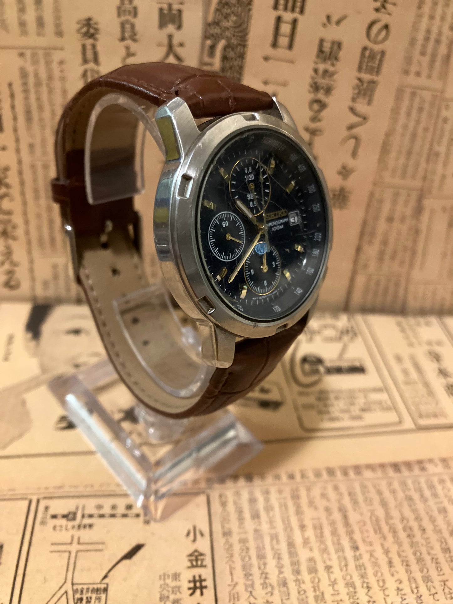 Seiko Quartz Chronograph - 7T92 Navy Blue (2005)
