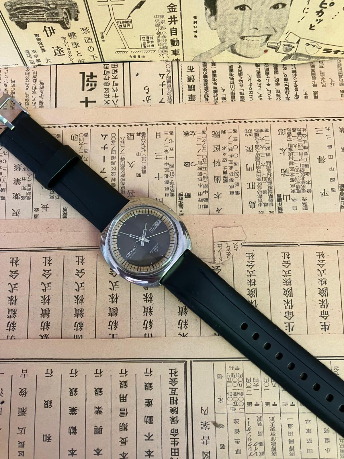 Seiko Automatic - 7006-6020 Black/Yellow