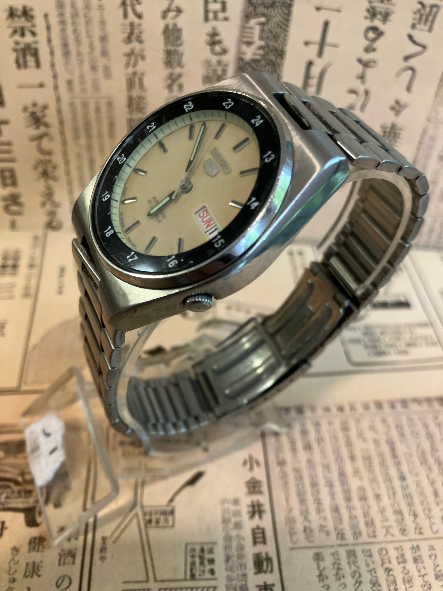 Seiko 5 - 7S26 Railway Time Black/Yellow (1999)